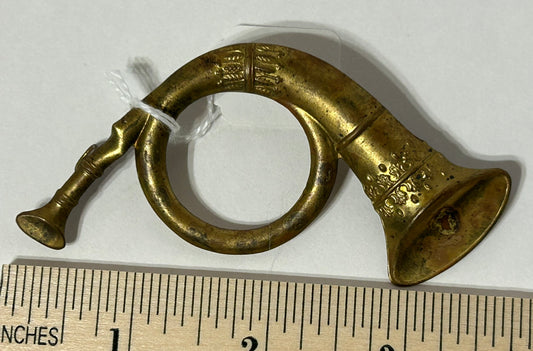 CIVIL WAR BUGLE INFANTRY HAT BADGE