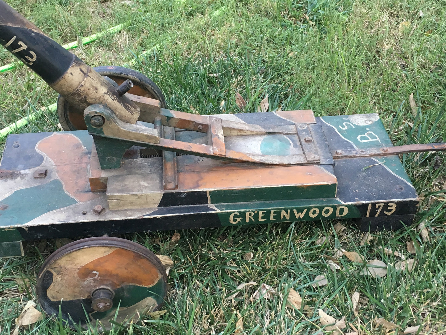 Cast iron antique mortar and caisson salute cannon