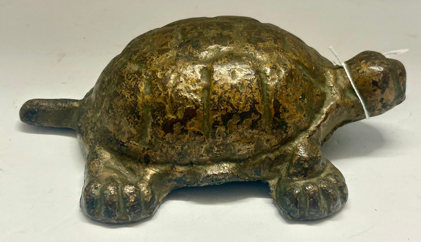 ANTIQUE TURTLE DOOR STOP BRONZE