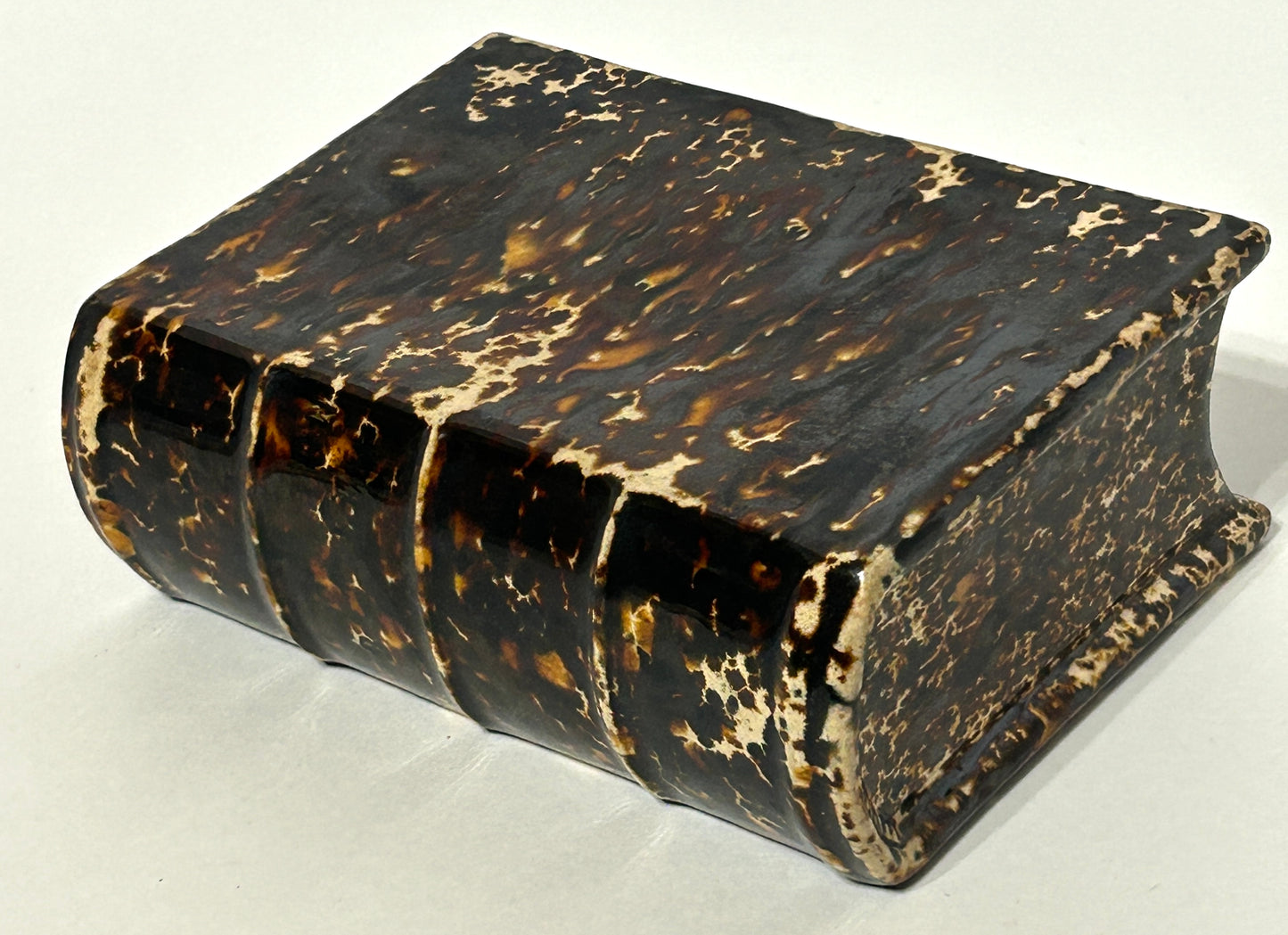 ANTIQUE BENNINGTON POTTERY BOOK SHAPE FLASK