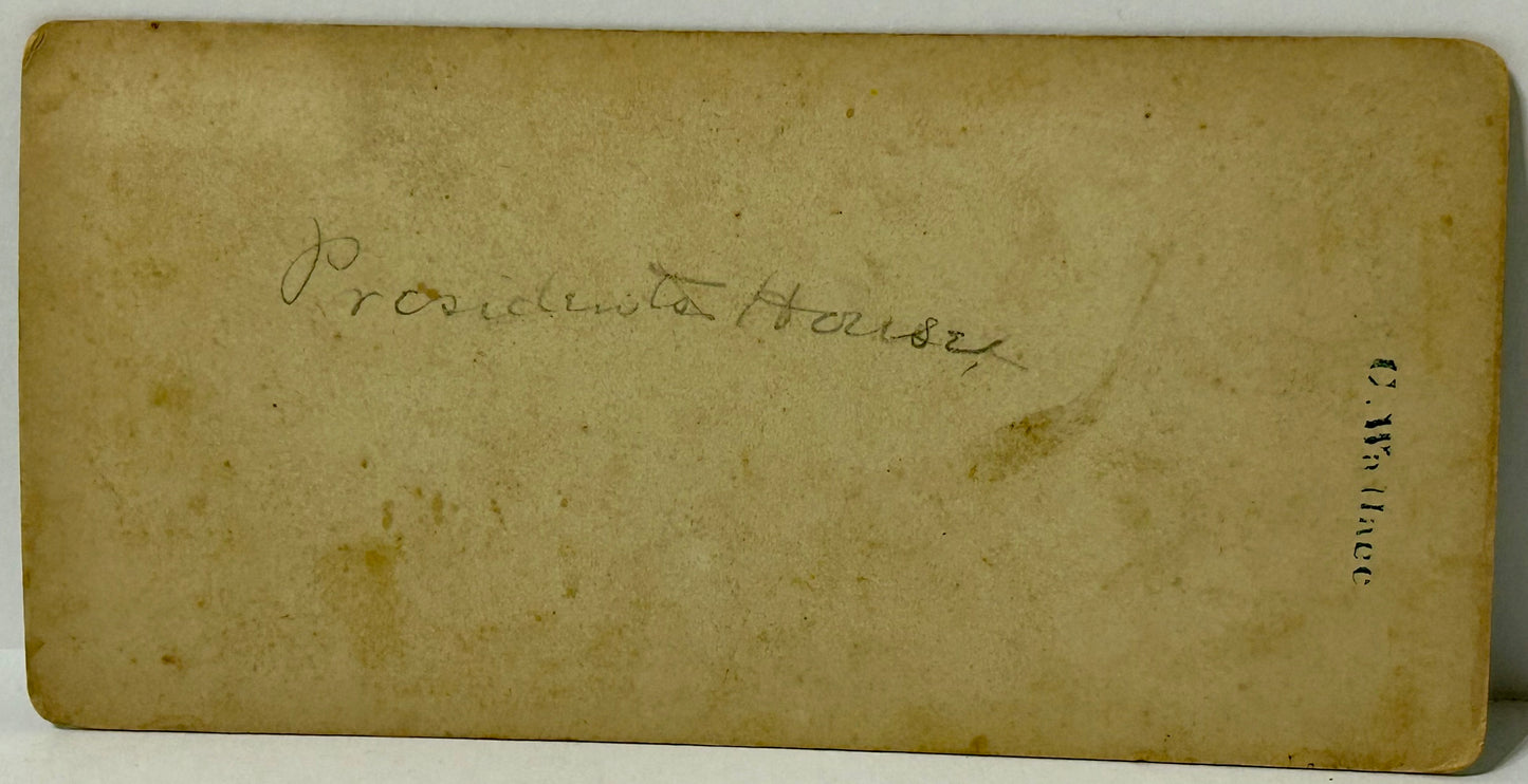 STEREOVIEW EARLY CARD OF WHITE HOUSE