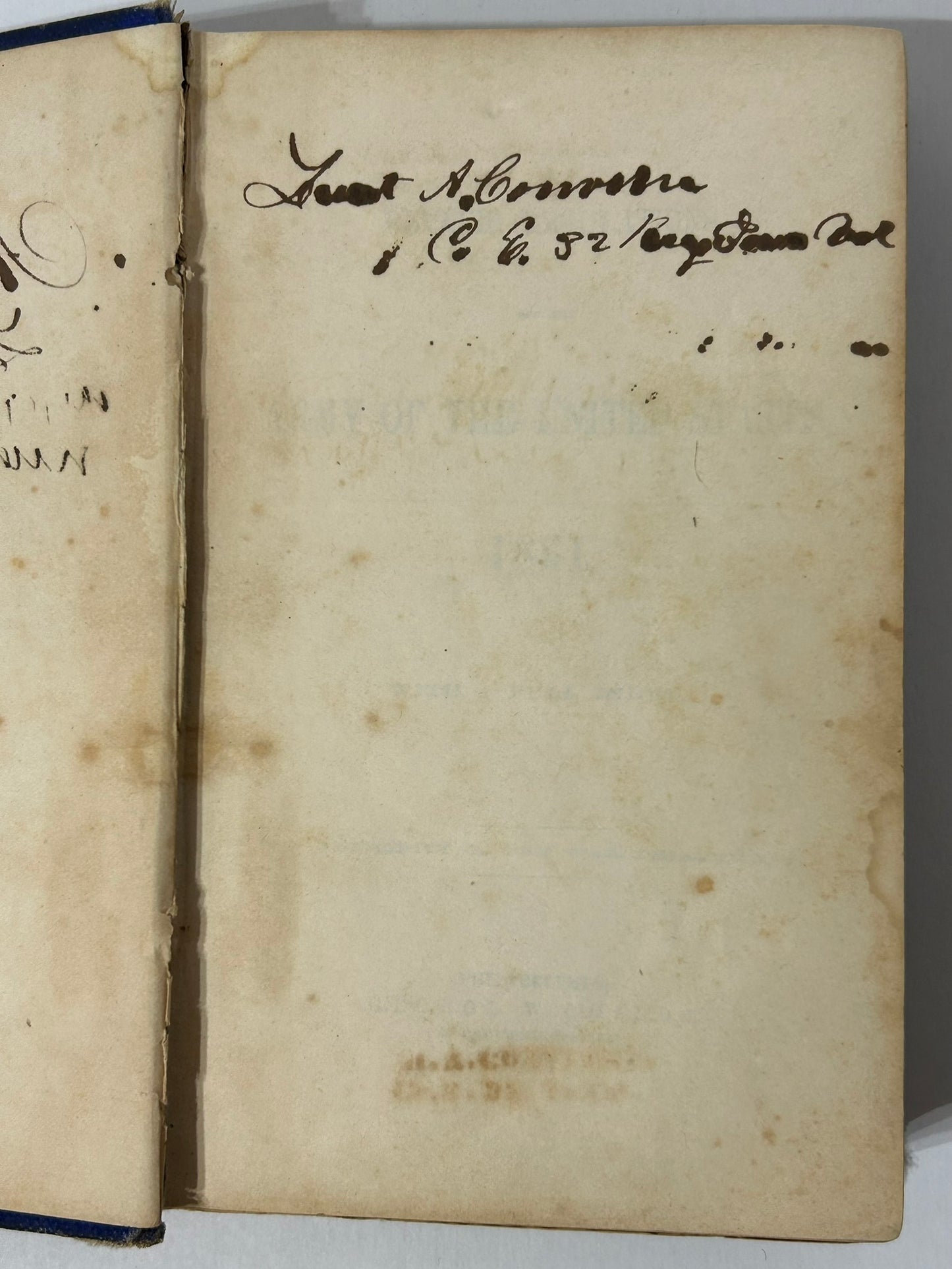 U.S. ARMY 1861 REGULATIONS BOOK WITH IDENTIFIED CIVIL WAR SOLDIER INSCRIPTIONS