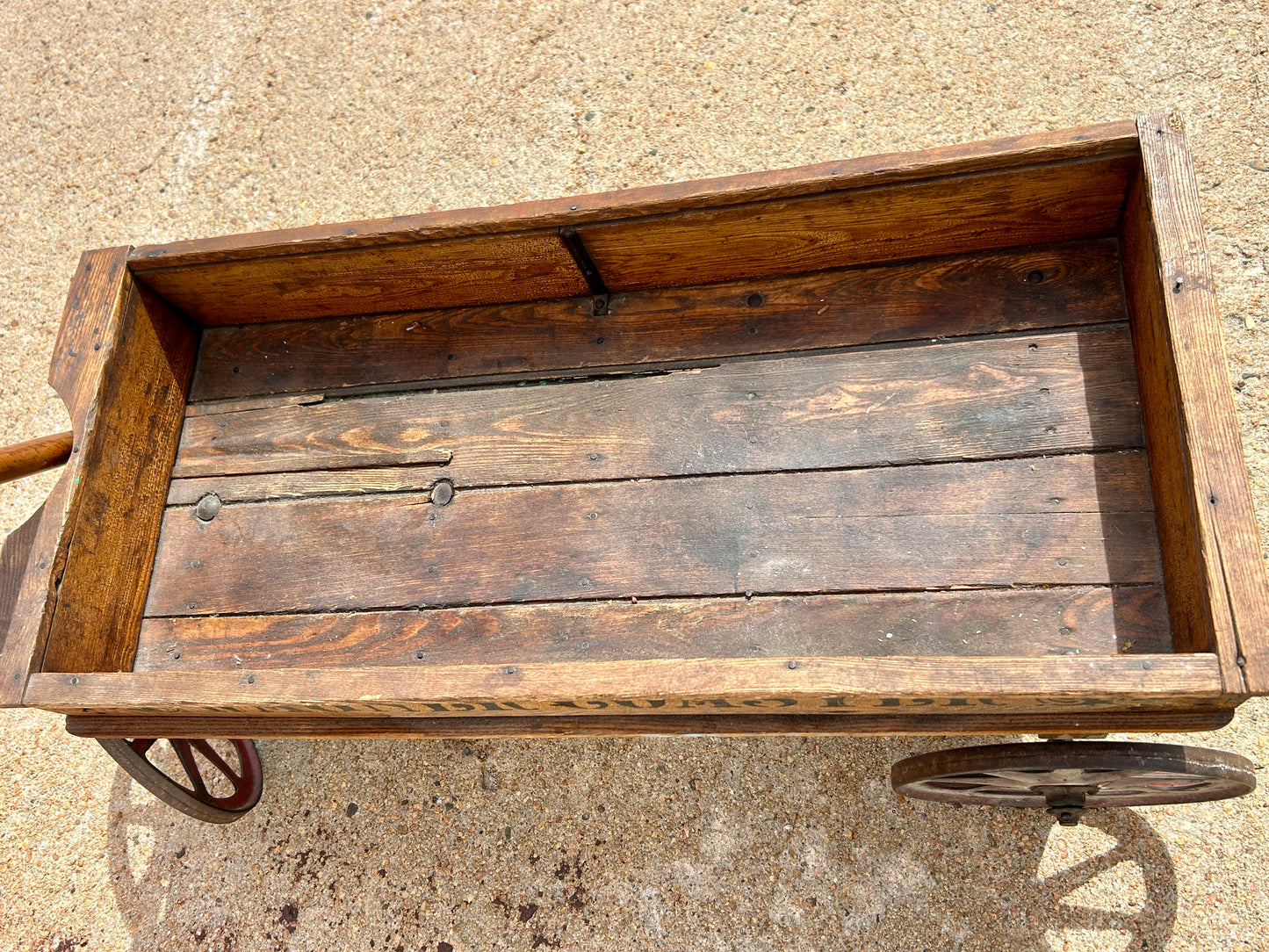 WAGNER COASTER ANTIQUE CHILD'S WOOD WAGON