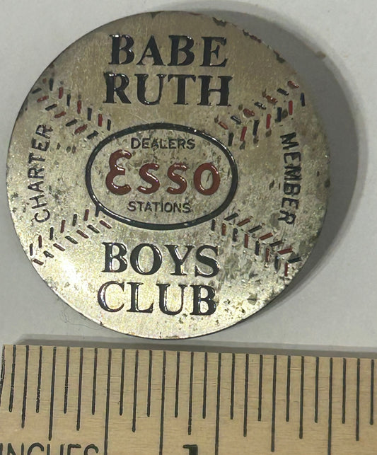 BABE RUTH ESSO OIL BOYS CLUB PIN