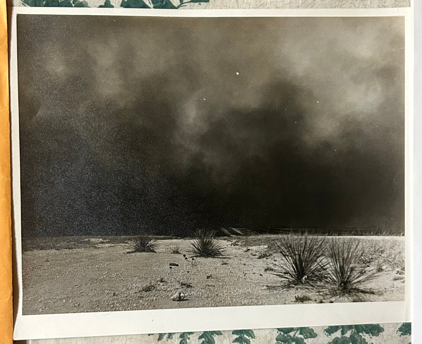ARTHUR ROTHSTEIN 8" x 10" PHOTOGRAPH OF "HEAVY BLACK CLOUDS OF DUST RISING OVER THE TEXAS PANHANDLE"