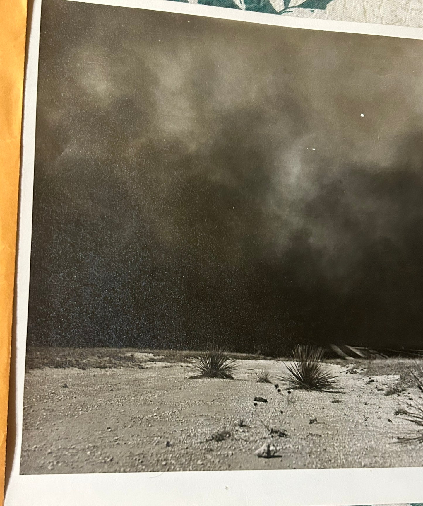 ARTHUR ROTHSTEIN 8" x 10" PHOTOGRAPH OF "HEAVY BLACK CLOUDS OF DUST RISING OVER THE TEXAS PANHANDLE"