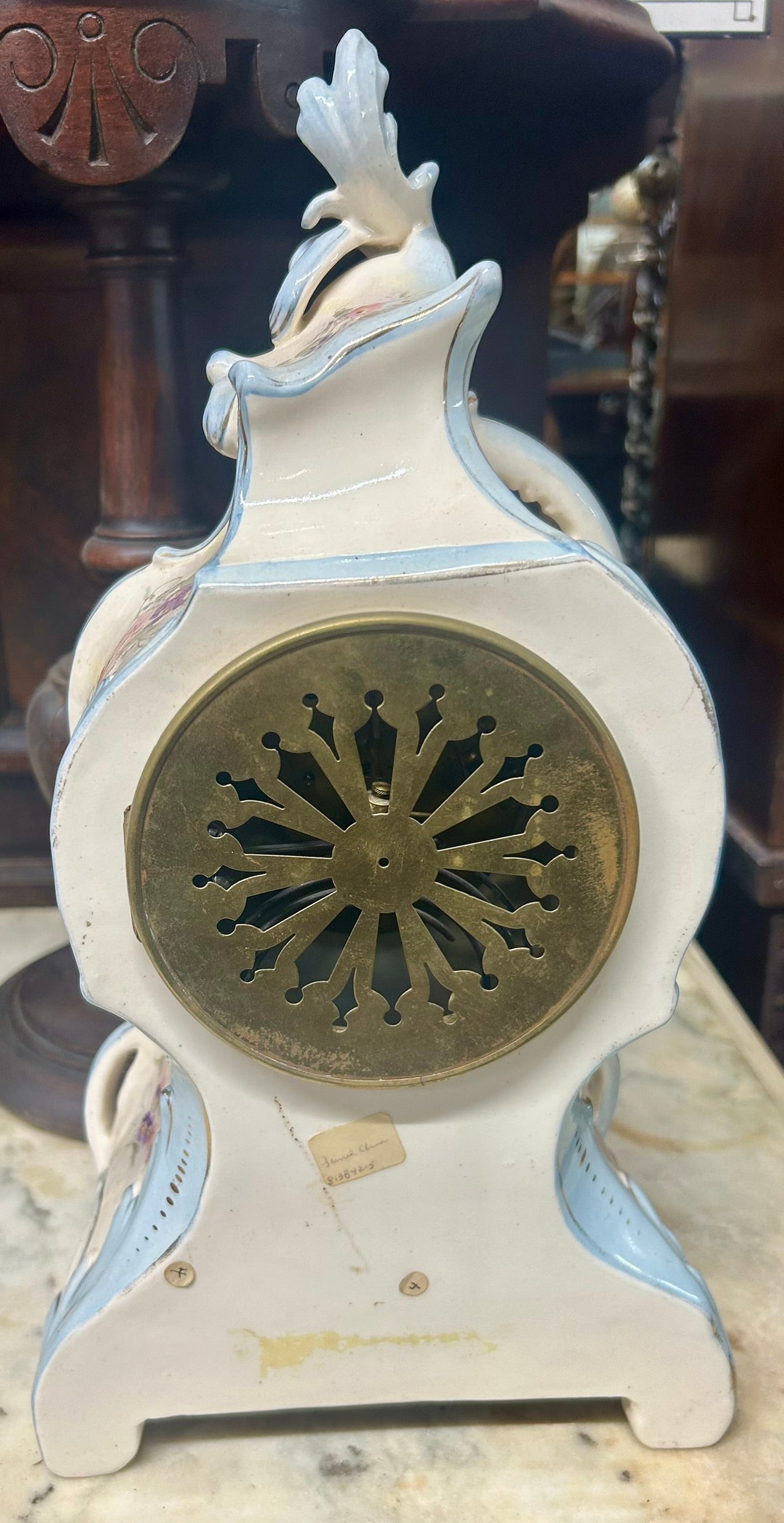PORCELAIN ANSONIA ANTIQUE CLOCK
