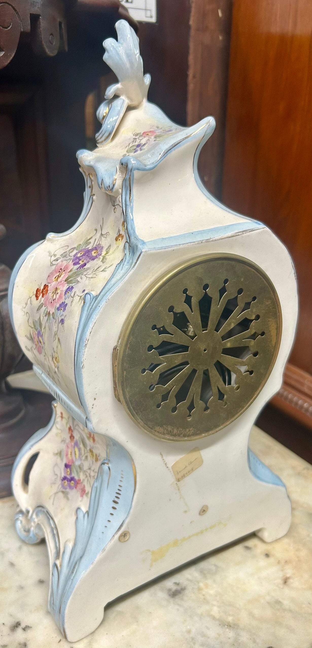 PORCELAIN ANSONIA ANTIQUE CLOCK