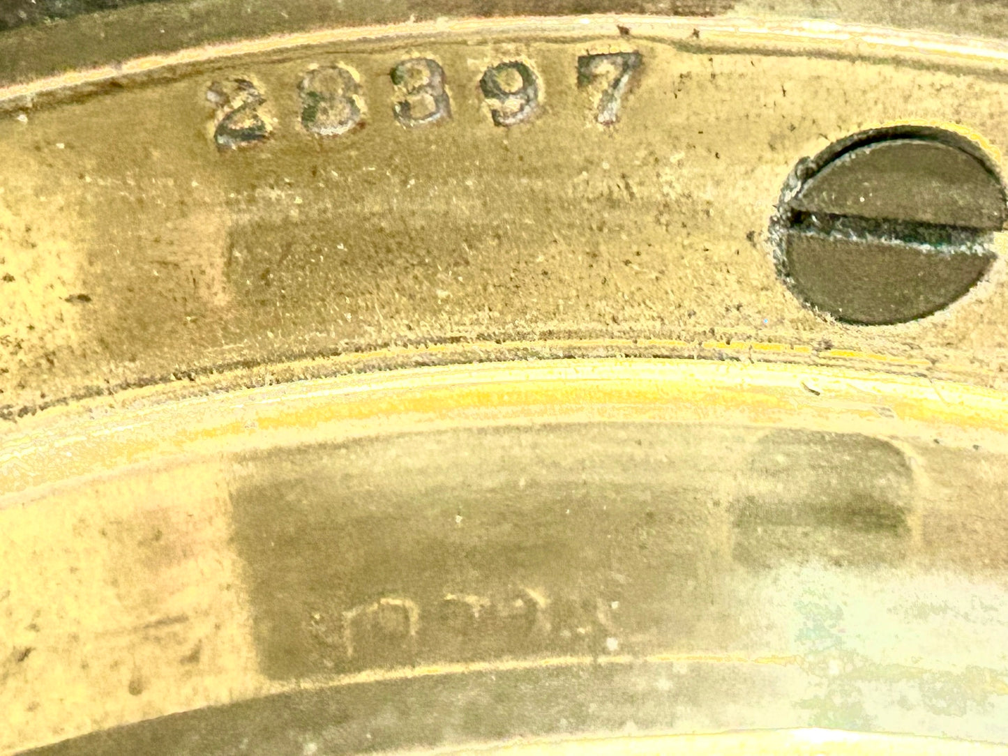 AMERICAN STEAM GUAGE 1859 WITH ENGRAVED BOX BED ENGINE DESIGN
