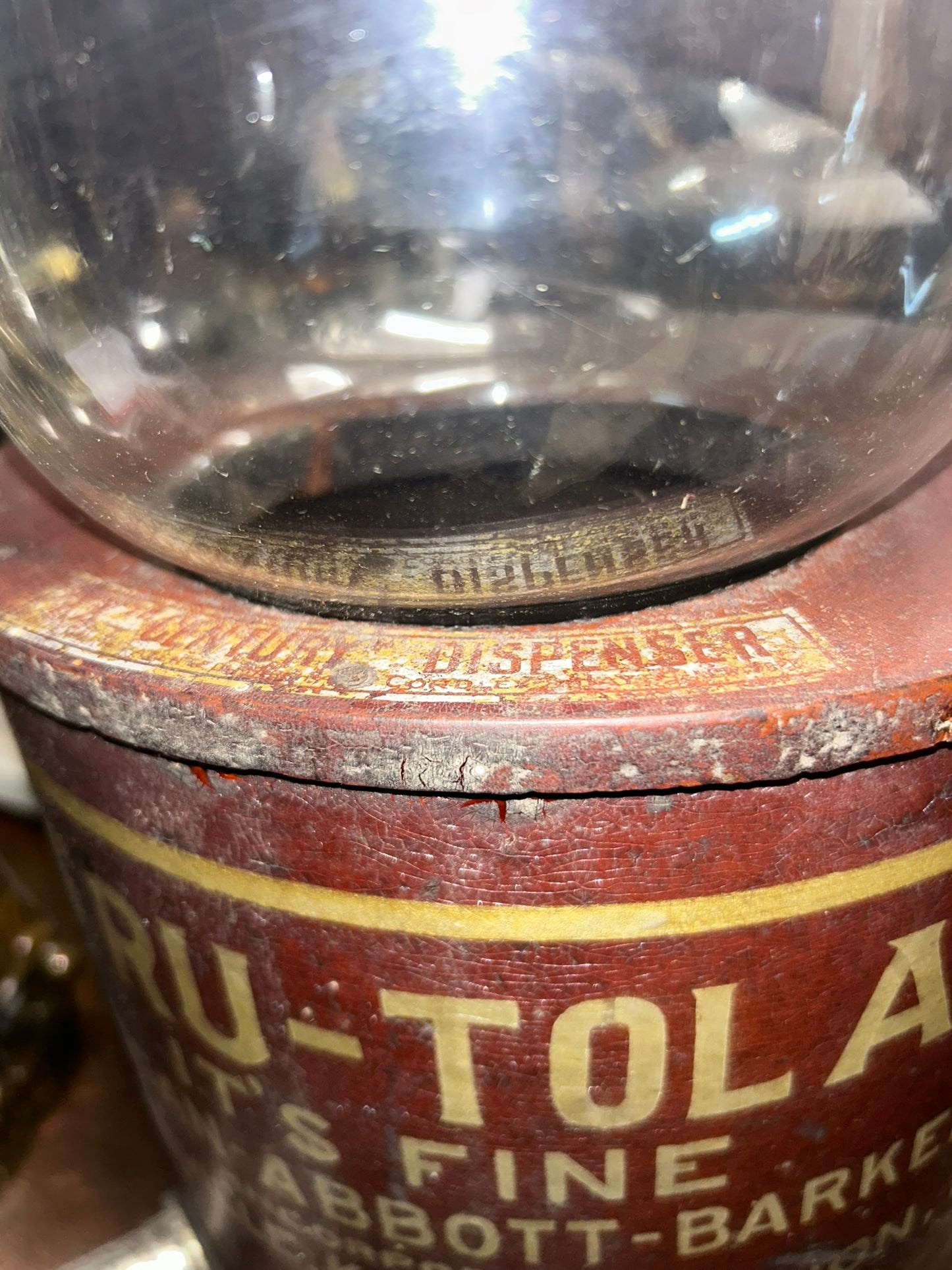 FRU-TOLA 1886 PAT. ANTIQUE SODA FOUNTAIN SYRUP DISPENSER