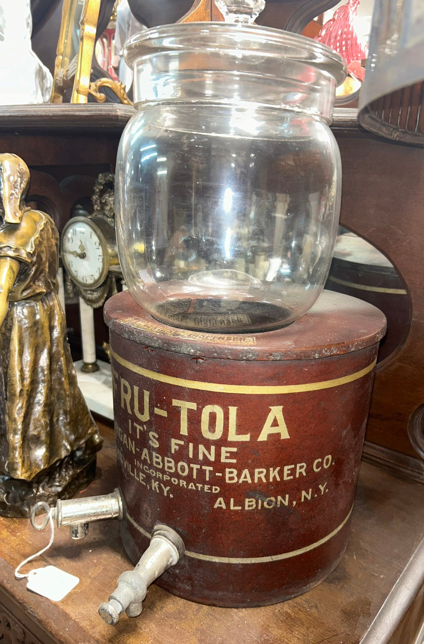 FRU-TOLA 1886 PAT. ANTIQUE SODA FOUNTAIN SYRUP DISPENSER