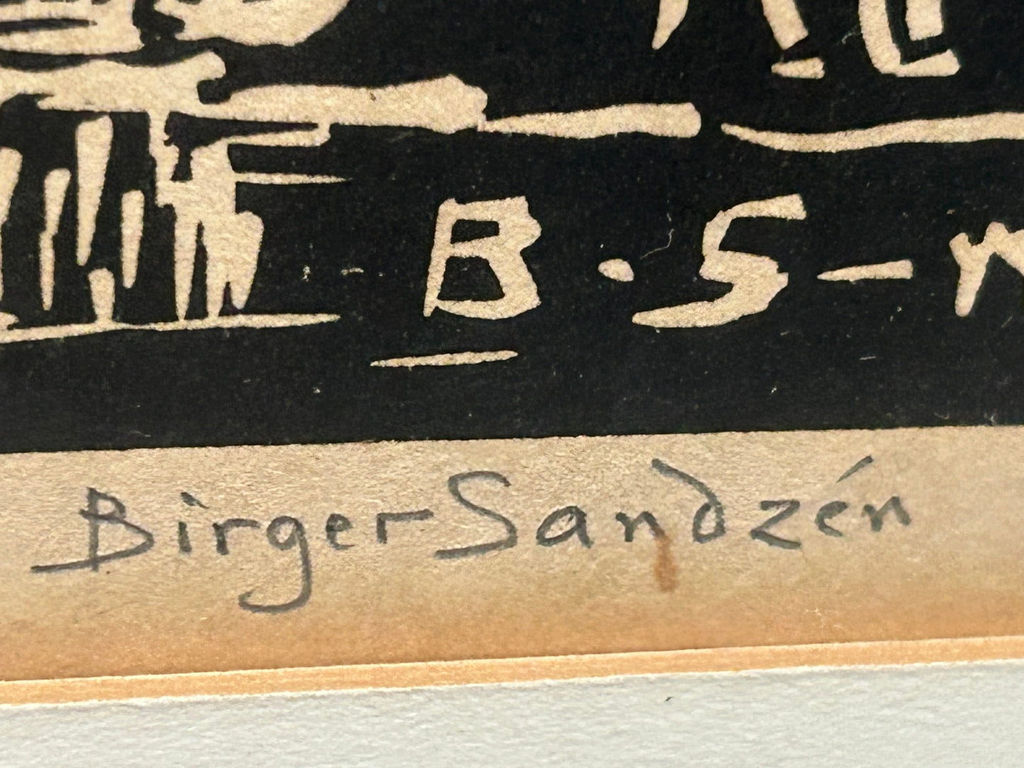 BIRGER SANDZEN WOODBLOCK PRINT "KANSAS CREEK"