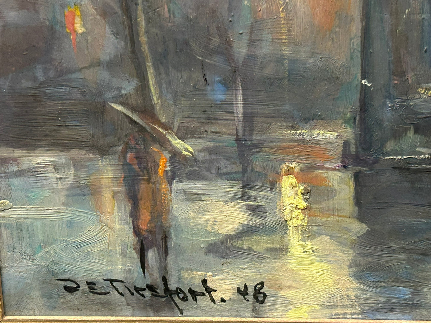 WASHINGTON SQUARE PAINTING BY NEW YORK ARTIST BELA DE TIREFORT