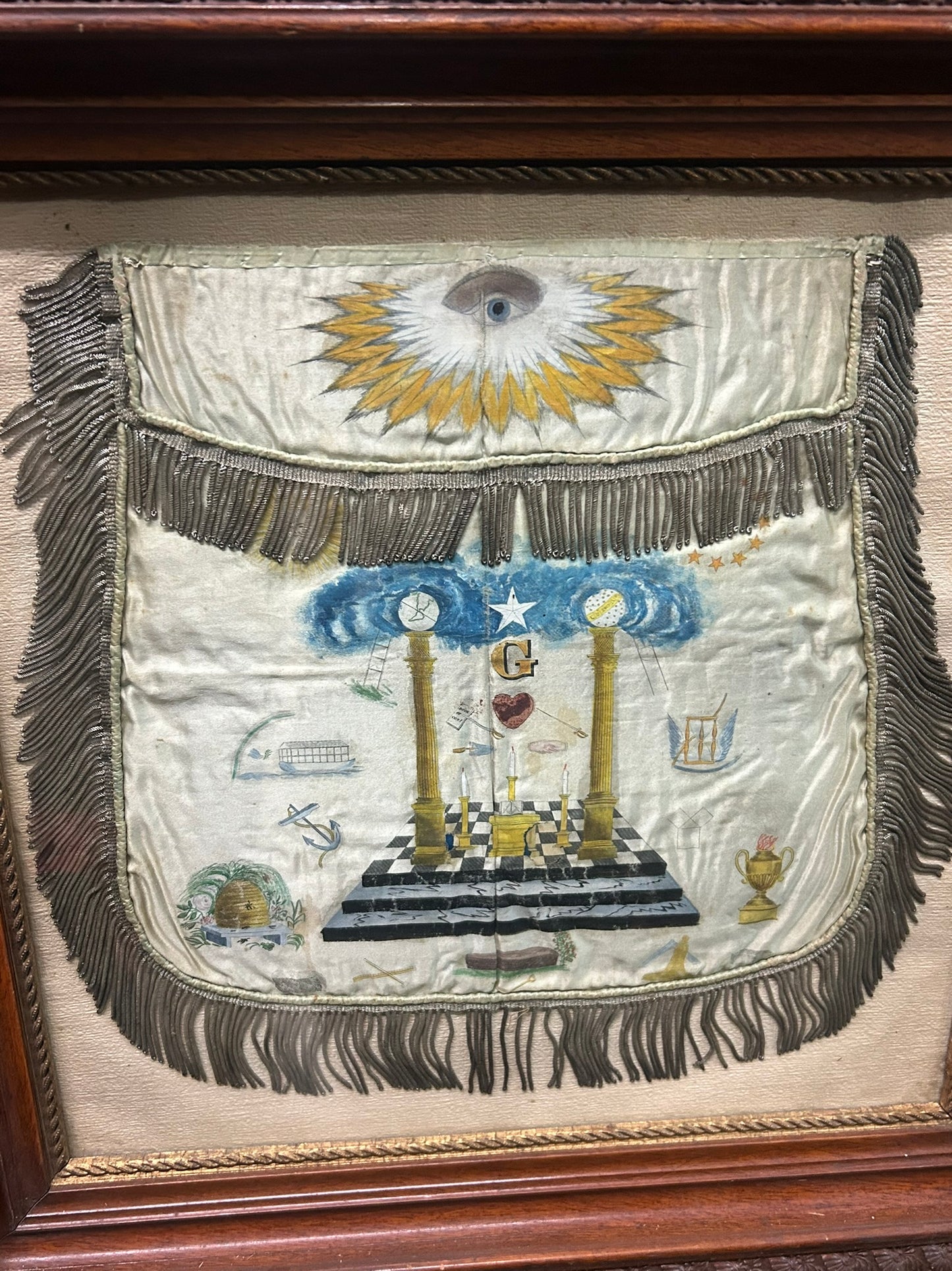 ANTIQUE 1800's MASONIC APRON