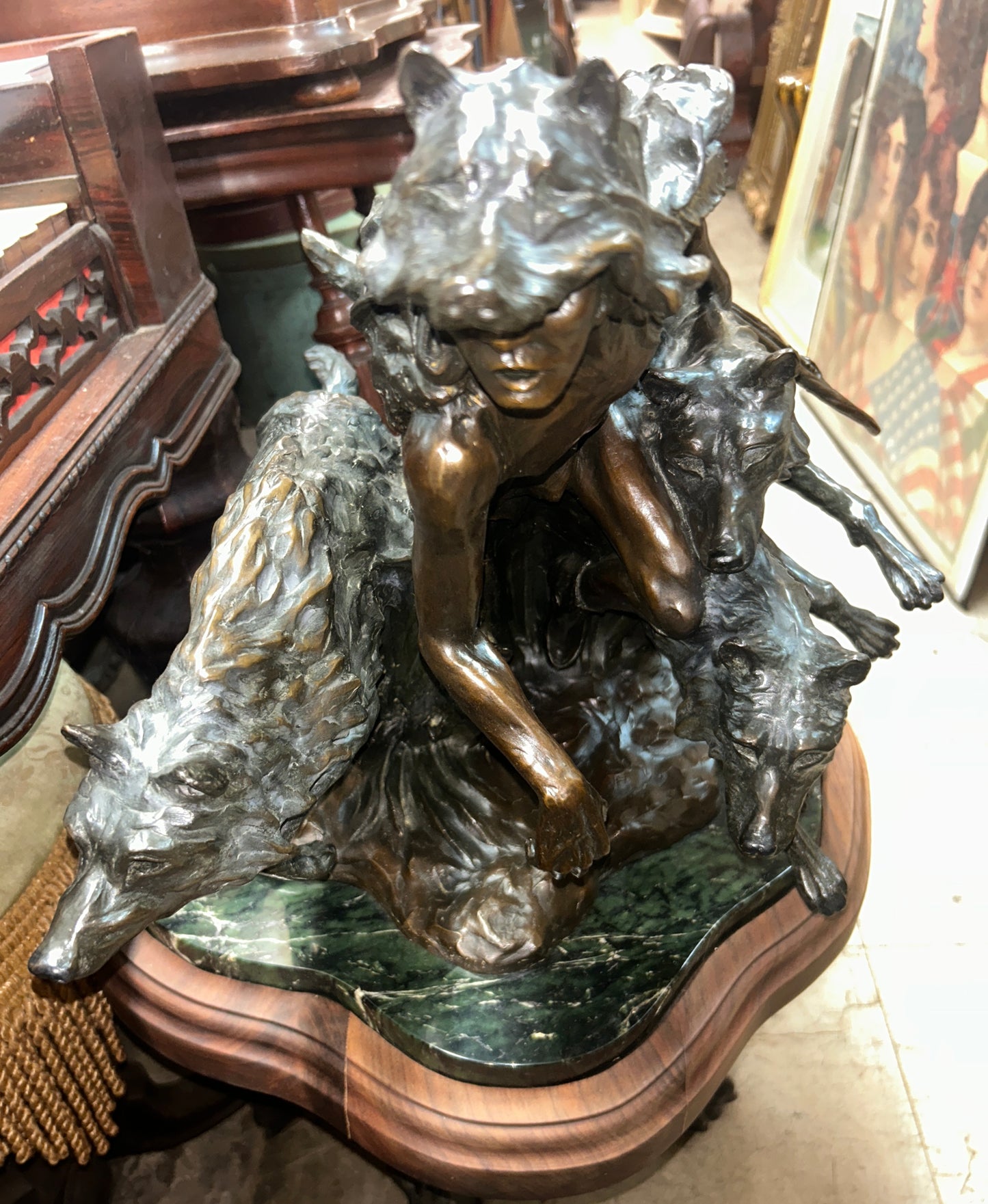 KEN PAYNE BRONZE SCULPTURE "NIGHT SHADOWS"