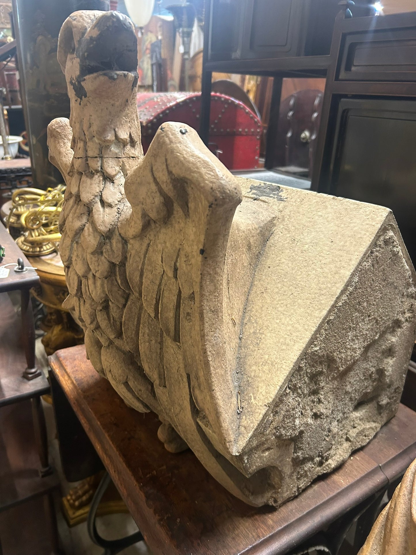 ANTIQUE TERRACOTTA EAGLE OFF OF BUILDING