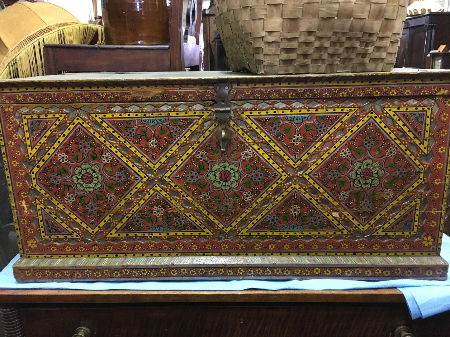 MIDEASTERN INLAID 1800'S CHEST