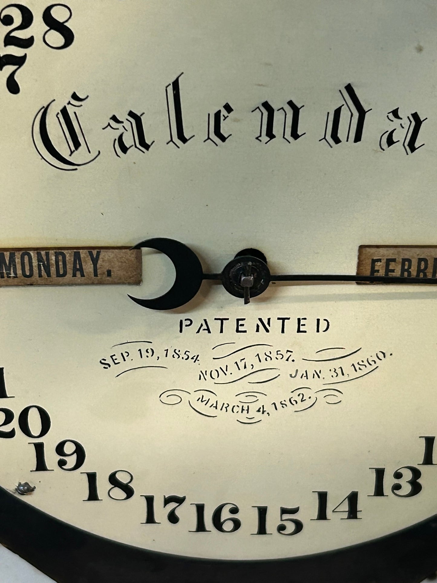 SETH THOMAS "PEANUT" #3 OFFICE WALL CALENDAR CLOCK
