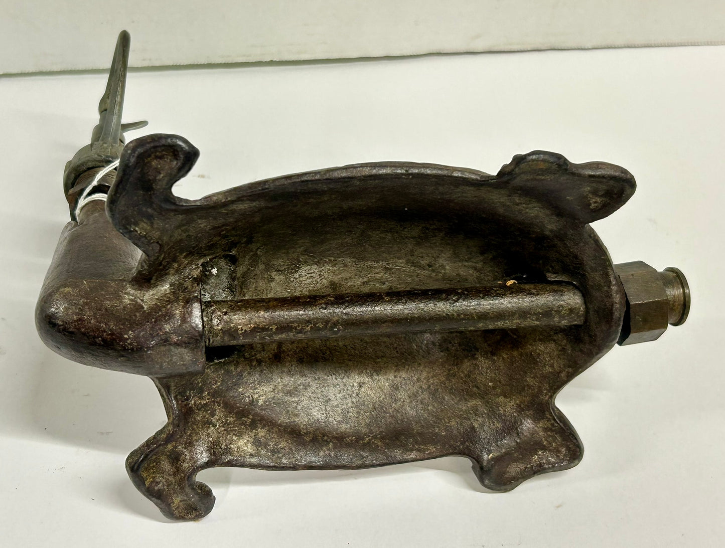 ANTIQUE CAST IRON FIGURAL LAWN SPRINKLER OF TURTLE