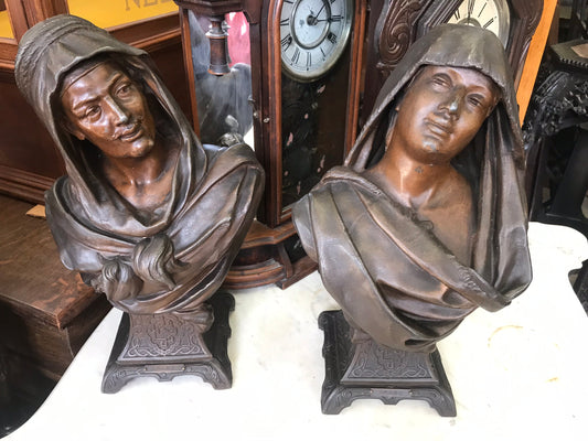 PAUL CHARLES MASSE PAIR OF BUSTS IN D'ORIENTAUX STYLE