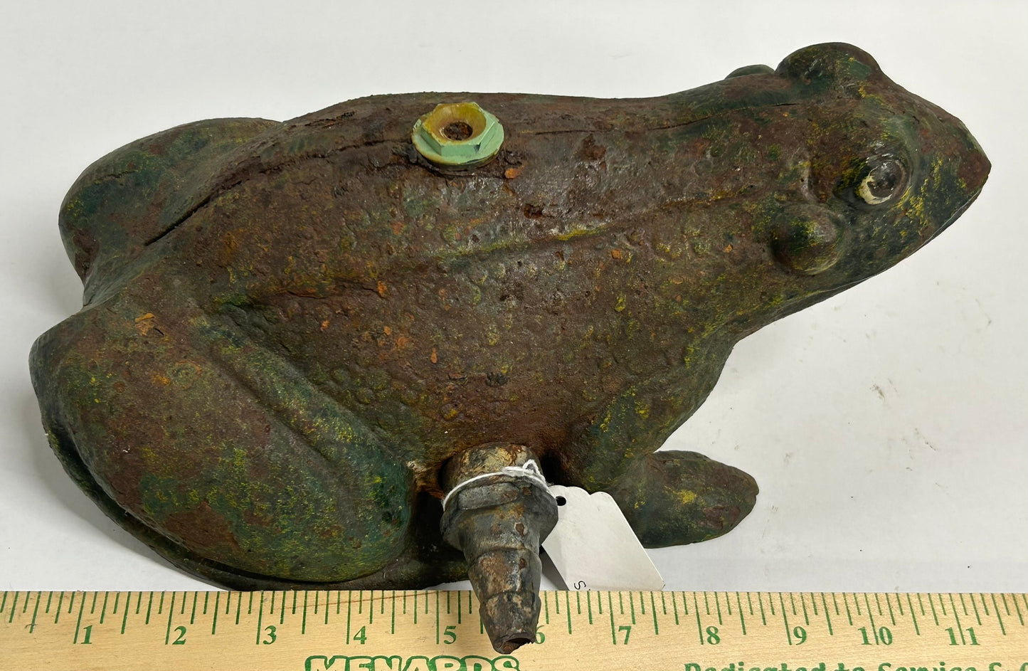 CAST IRON FIGURAL FROG LARGE LAWN SPRINKLER