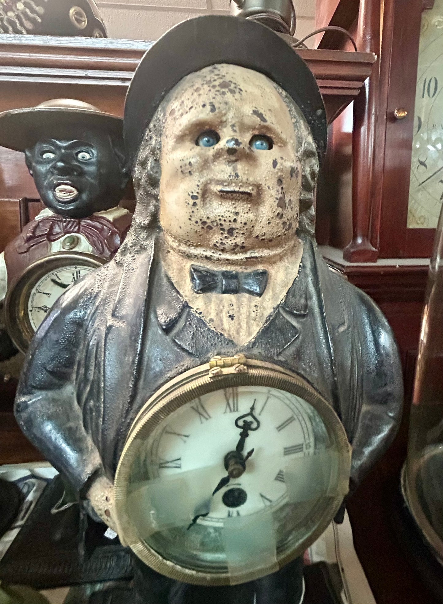 BRADLEY AND HUBBARD JOHN BULL BLINKING EYE CLOCK