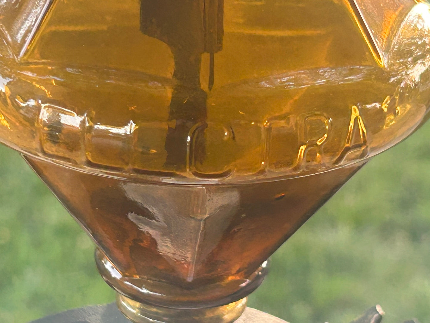 LIGHTNING ROD BALL AMBER GLASS ELECTRA