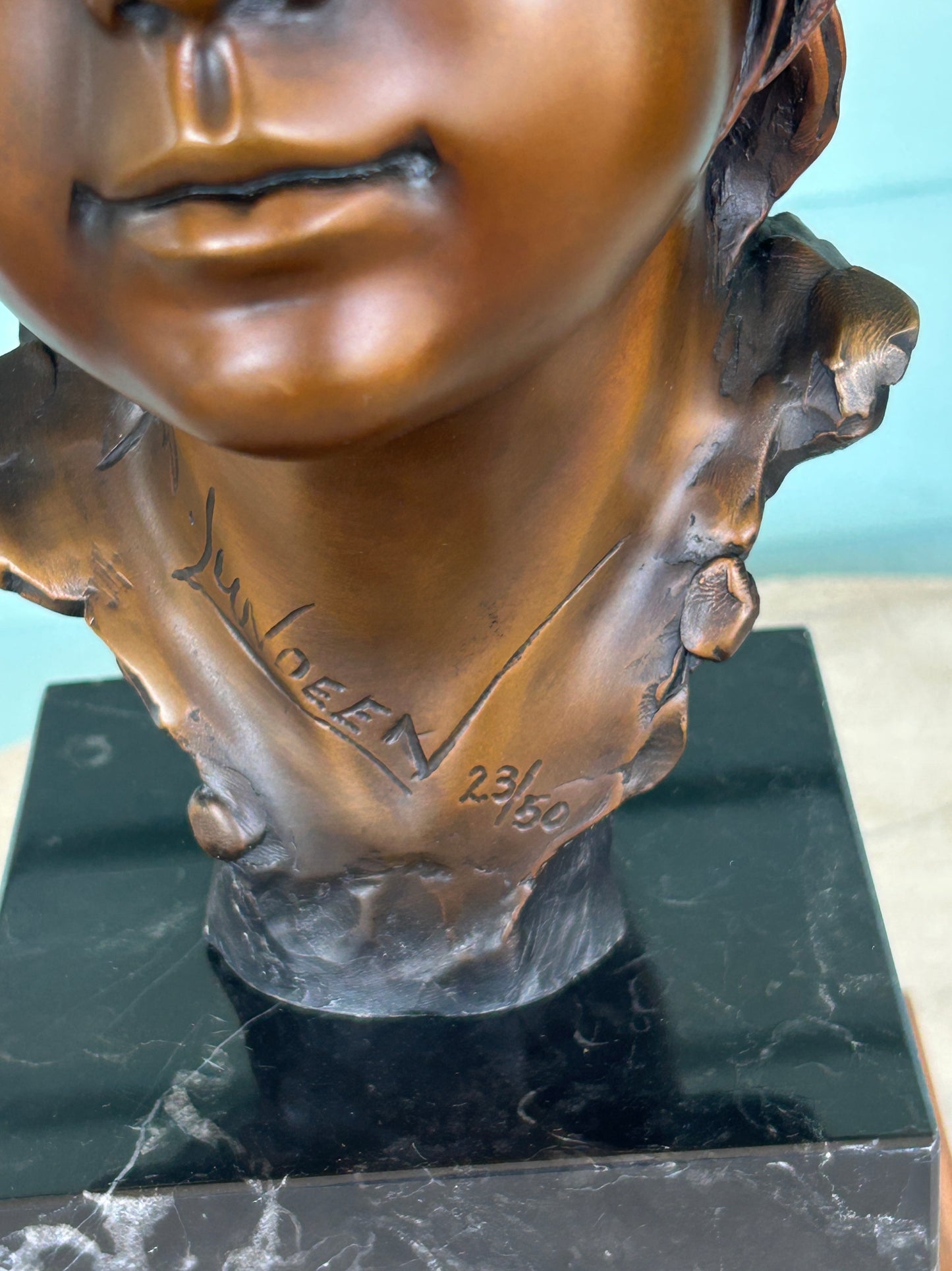 GEORGE LUNDEEN COLORADO BRONZE STUDY "NEW FRIENDS"