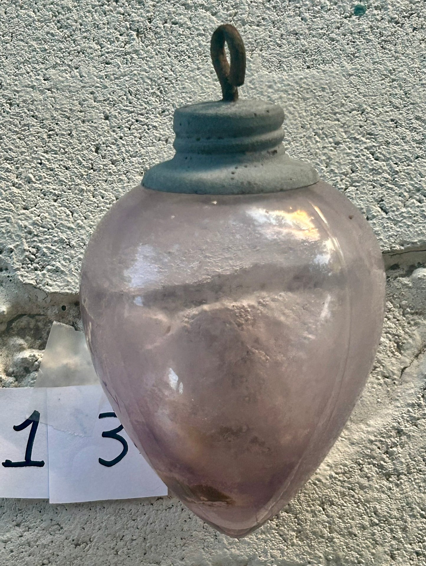 LIGHTNING ROD PENDANT OF PURPLE GLASS