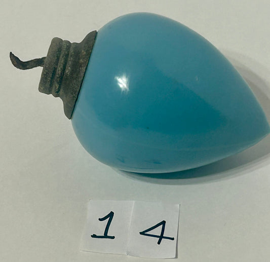 LIGHTNING ROD PENDANT BLUE MILK GLASS
