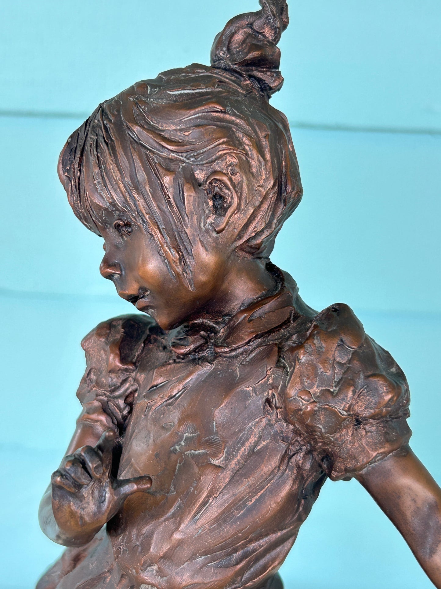 GLENNA GOODACRE 1939-2020 BRONZE SCULPTURE OF GIRL DANCING