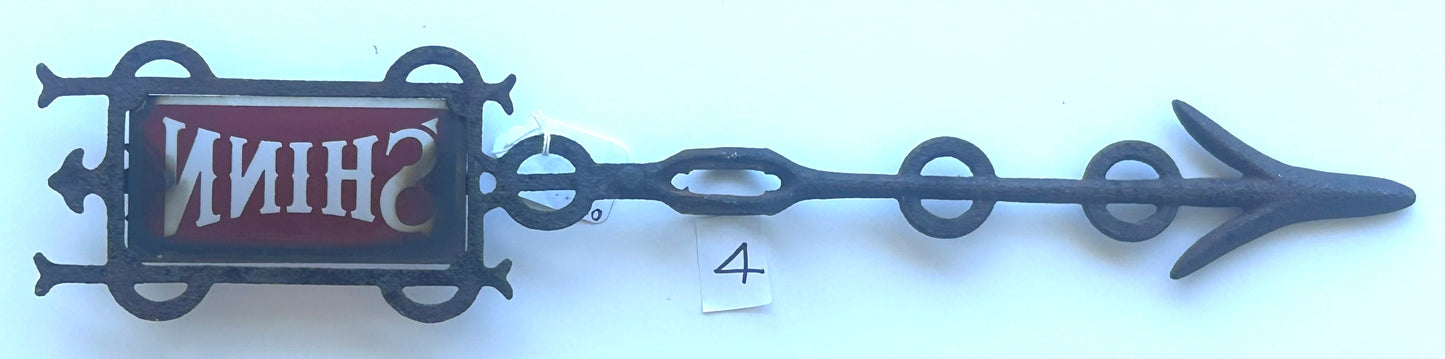 SHINN LIGHTNING ROD ARROW WITH RUBY GLASS TAIL