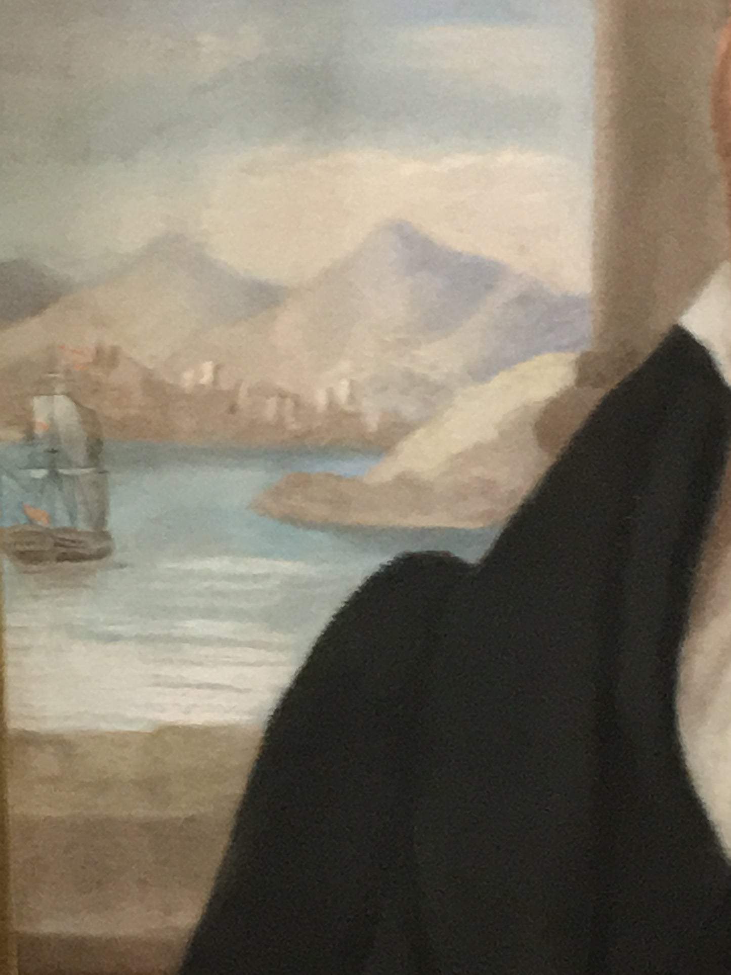 MICAH WILLIAMS ATTRIBUTED ANTIQUE EARLY 1800'S SHIP BUILDER PORTRAIT ALONG WITH HIS LIVERPOOL JUG AND EARLY PILLAR AND SCROLL CLOCK AND HISTORY