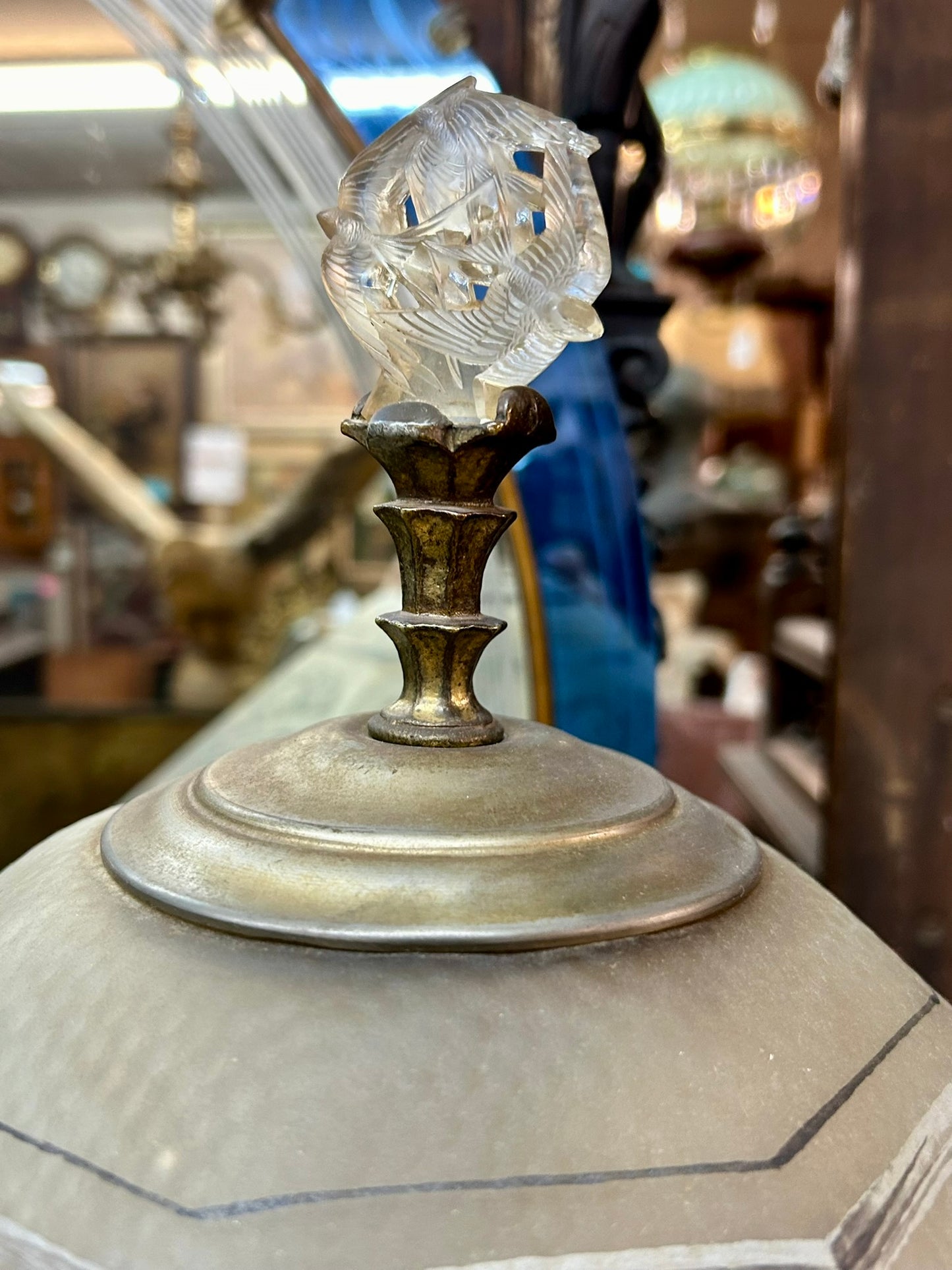 FRENCH ANTIQUE ART DECO TABLE LAMP