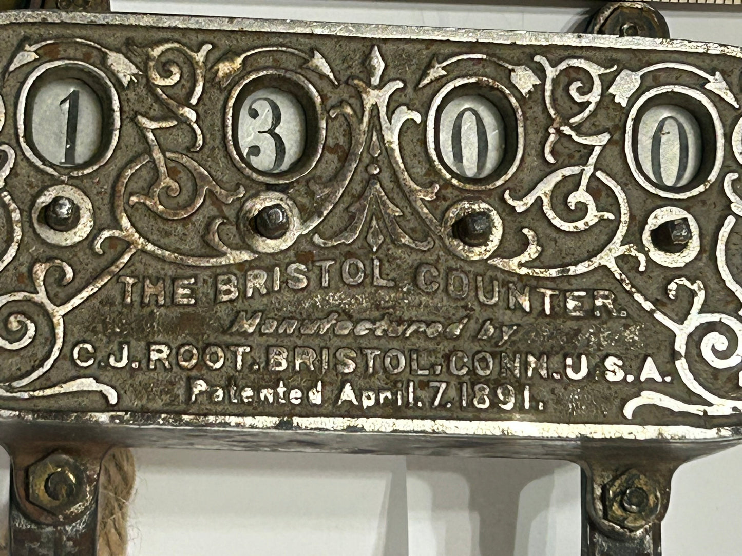 THE BRISTOL ANTIQUE 1891 STREET CAR COUNTER 1891 FANCY MODEL