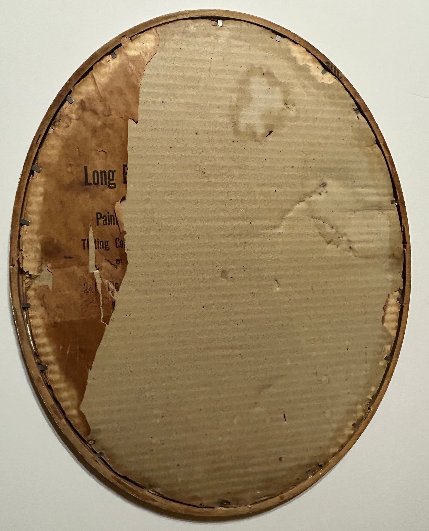 ANTIQUE MILITARY SOLDIER LARGE TINTED OVAL PHOTOGRAPH
