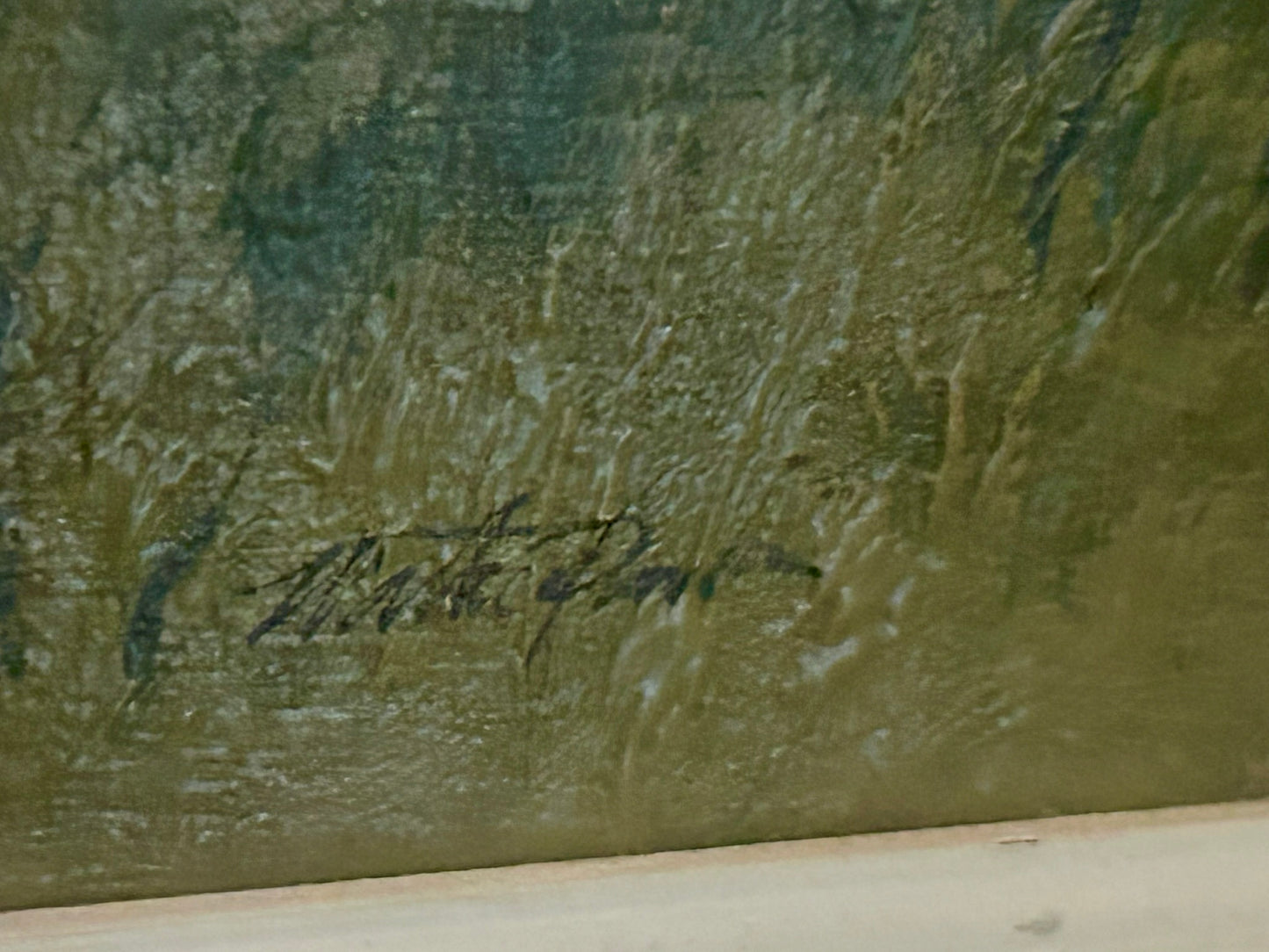 WALTER PARKE PAINTING "FARMYARD SCUFFLE" LANDSCAPE