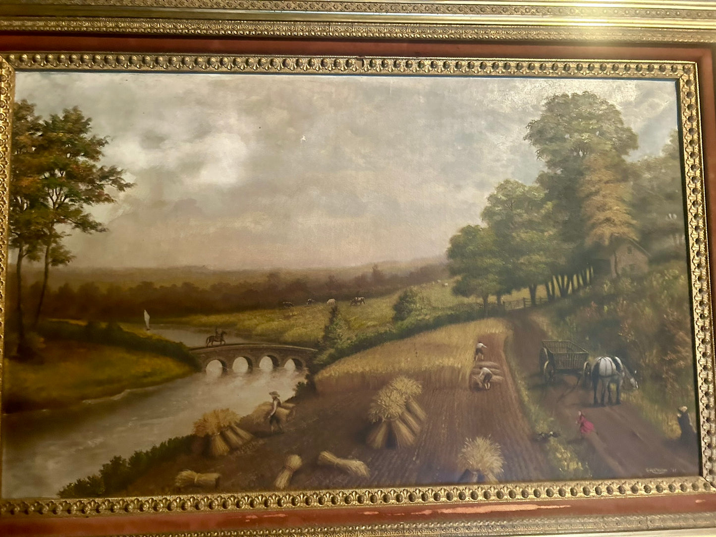 E. A. PHILLEO LANDSCAPE PAINTING 1887