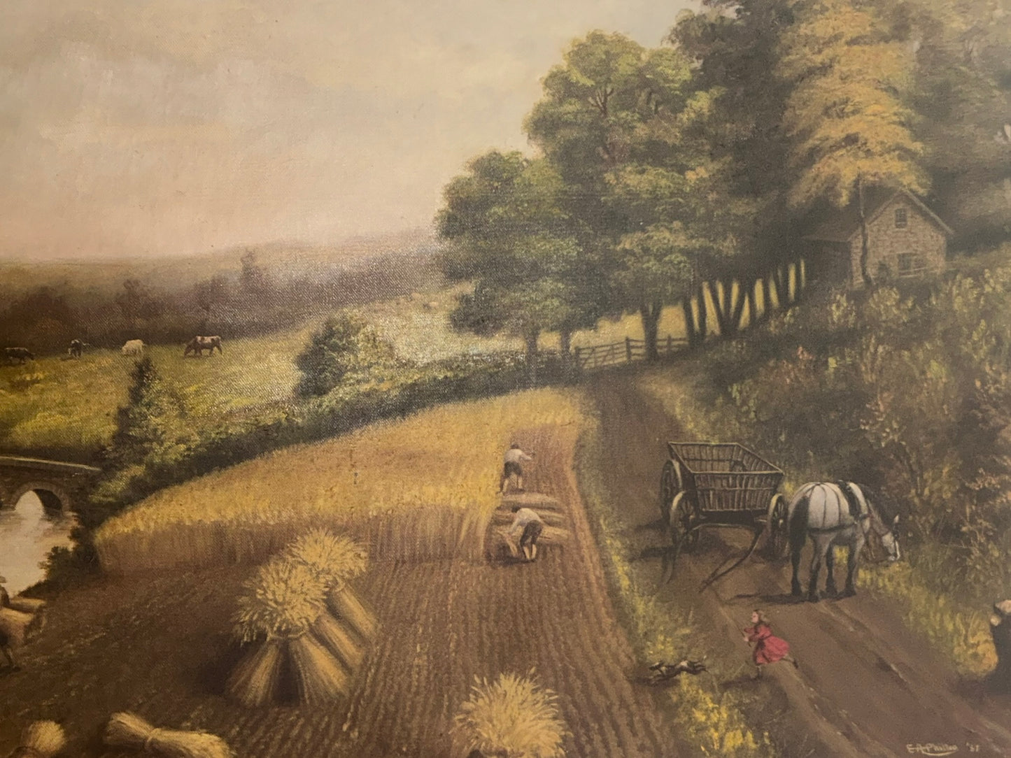 E. A. PHILLEO LANDSCAPE PAINTING 1887