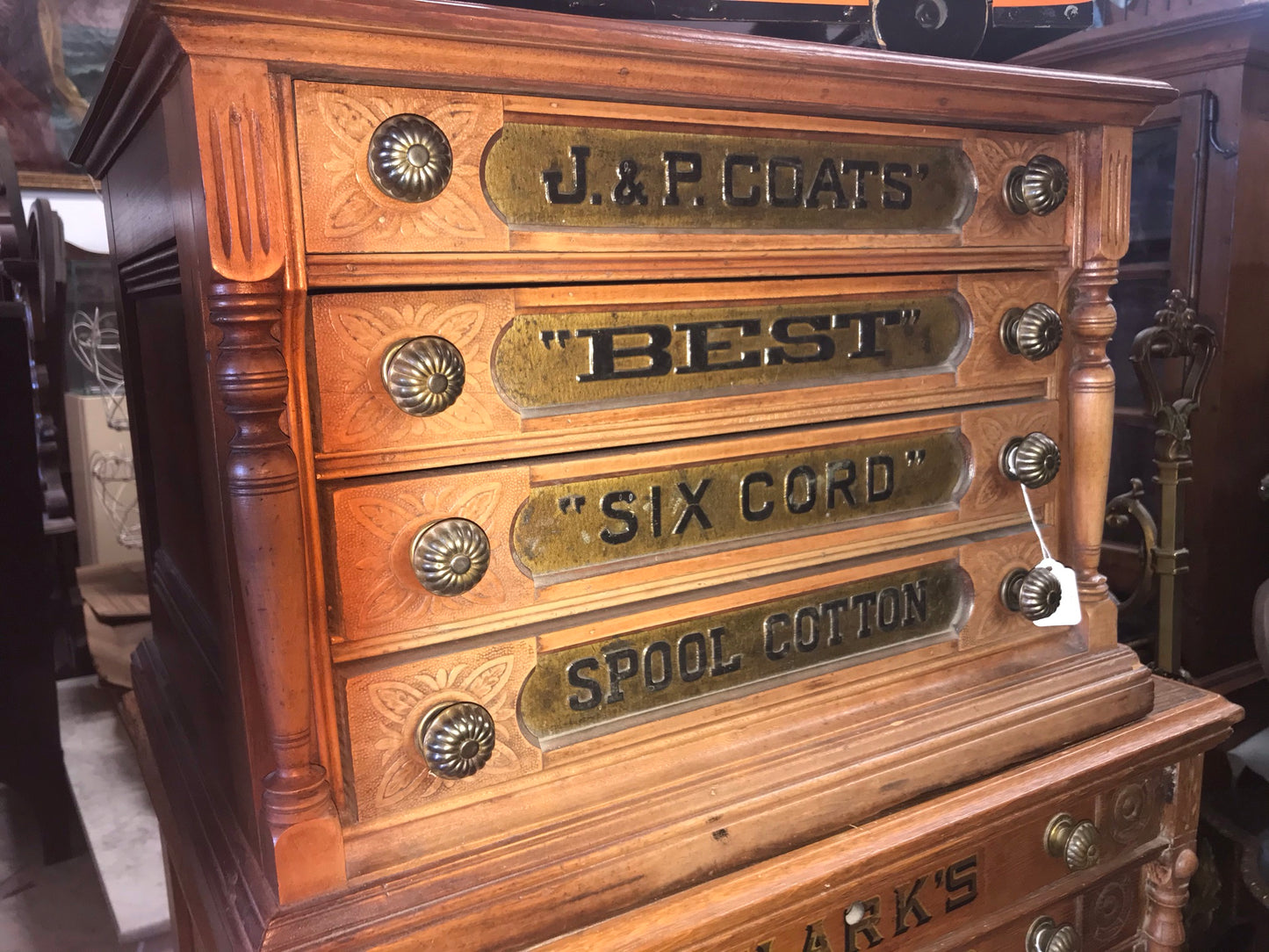 J P COATS BEST 4 DRAWER SPOOL CABINET