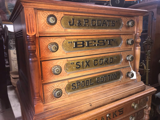 J P COATS BEST 4 DRAWER SPOOL CABINET
