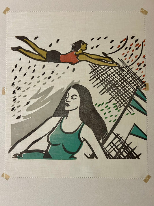 MILWAUKEE WORKS PROGRESS ADMINISTRATION LARGE ALBUM OF SILK SCREEN ILLUSTRATIONS ON CLOTH