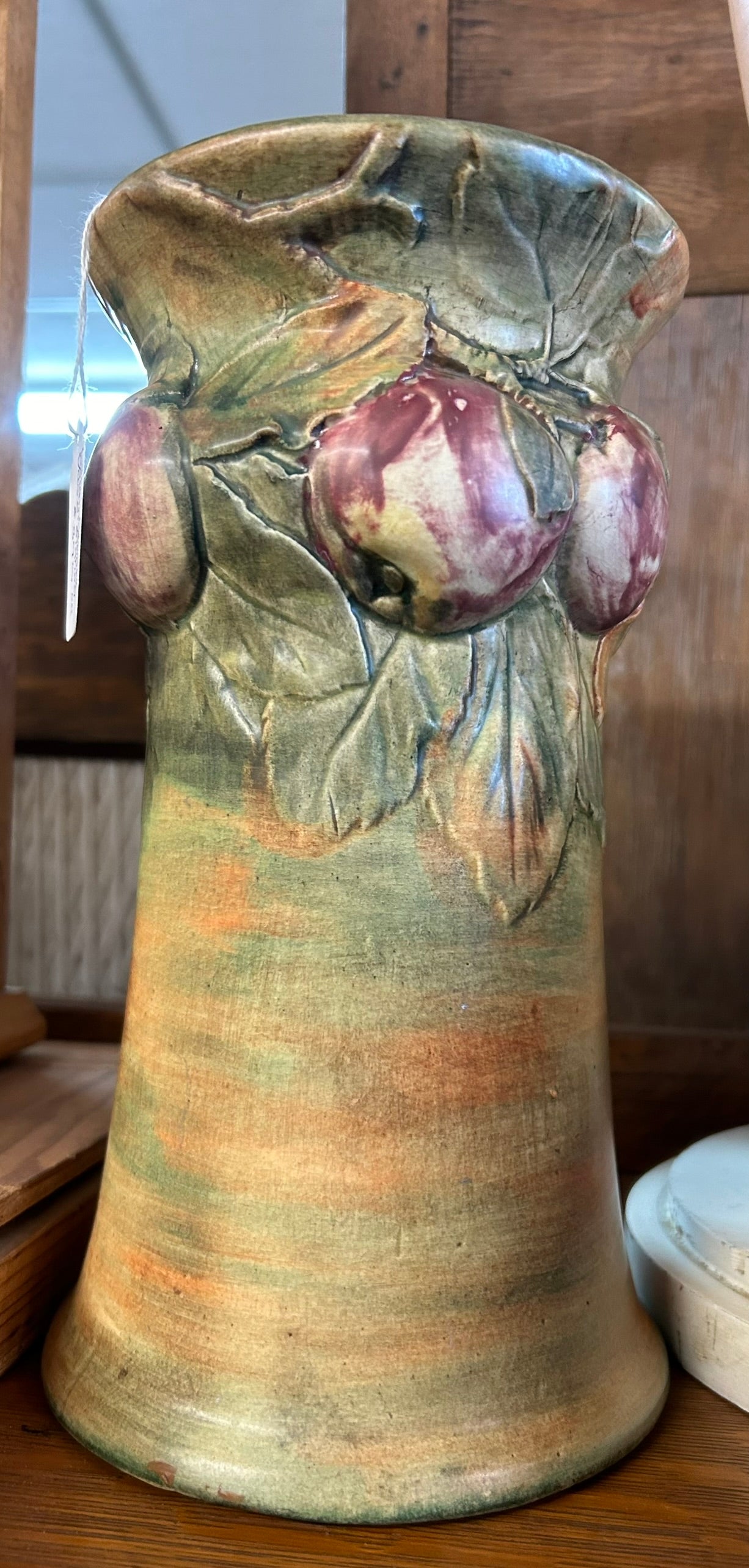 WELLER POTTERY BALDIN APPLE DESIGN VASE