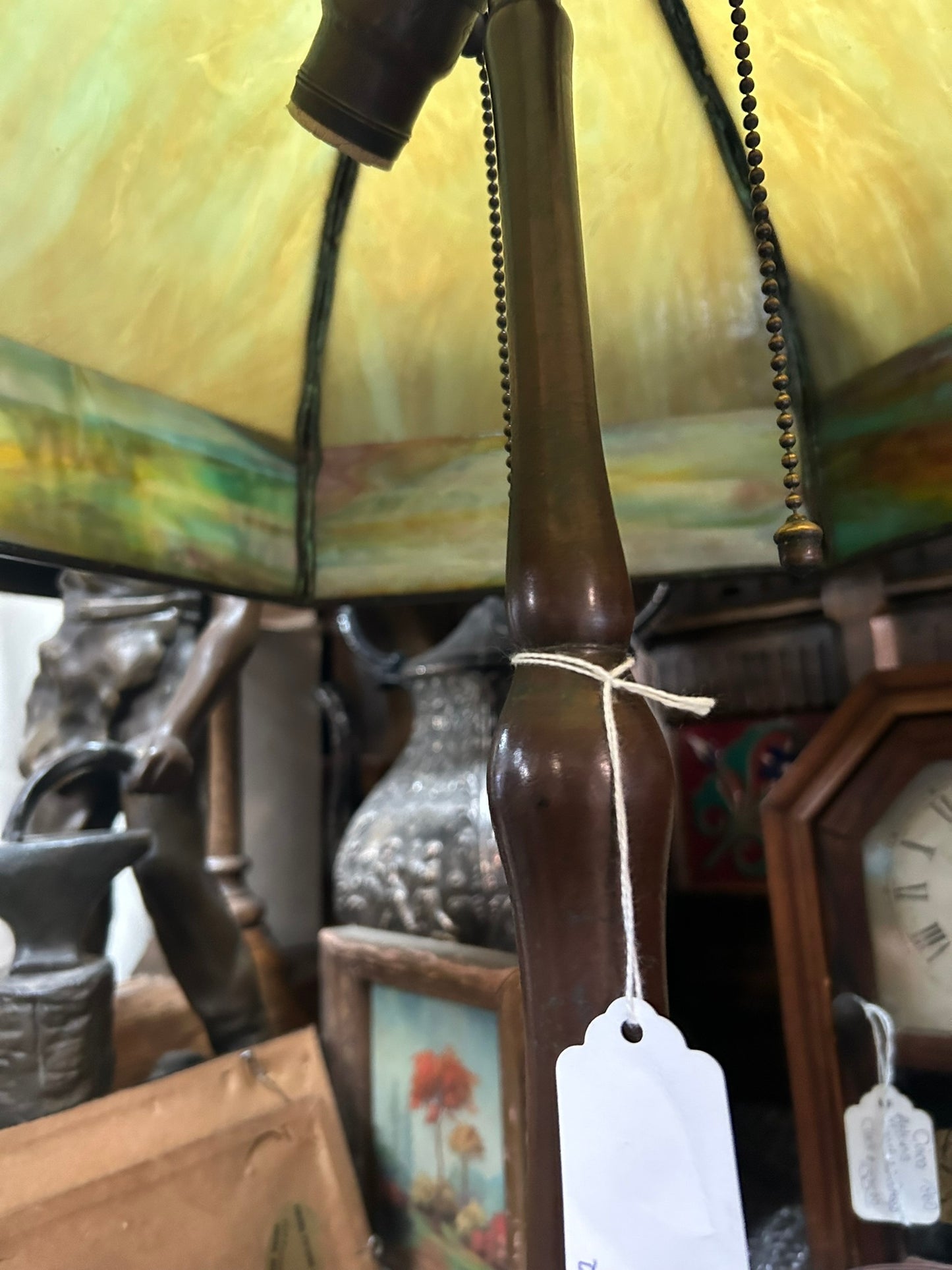HANDEL SCENIC OVERLAY PANELED SHADE LAMP