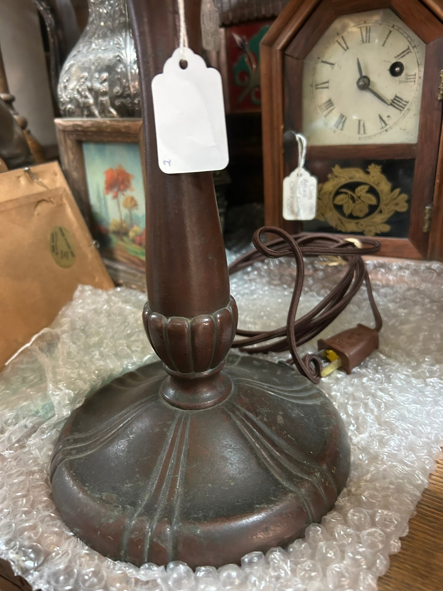 HANDEL SCENIC OVERLAY PANELED SHADE LAMP