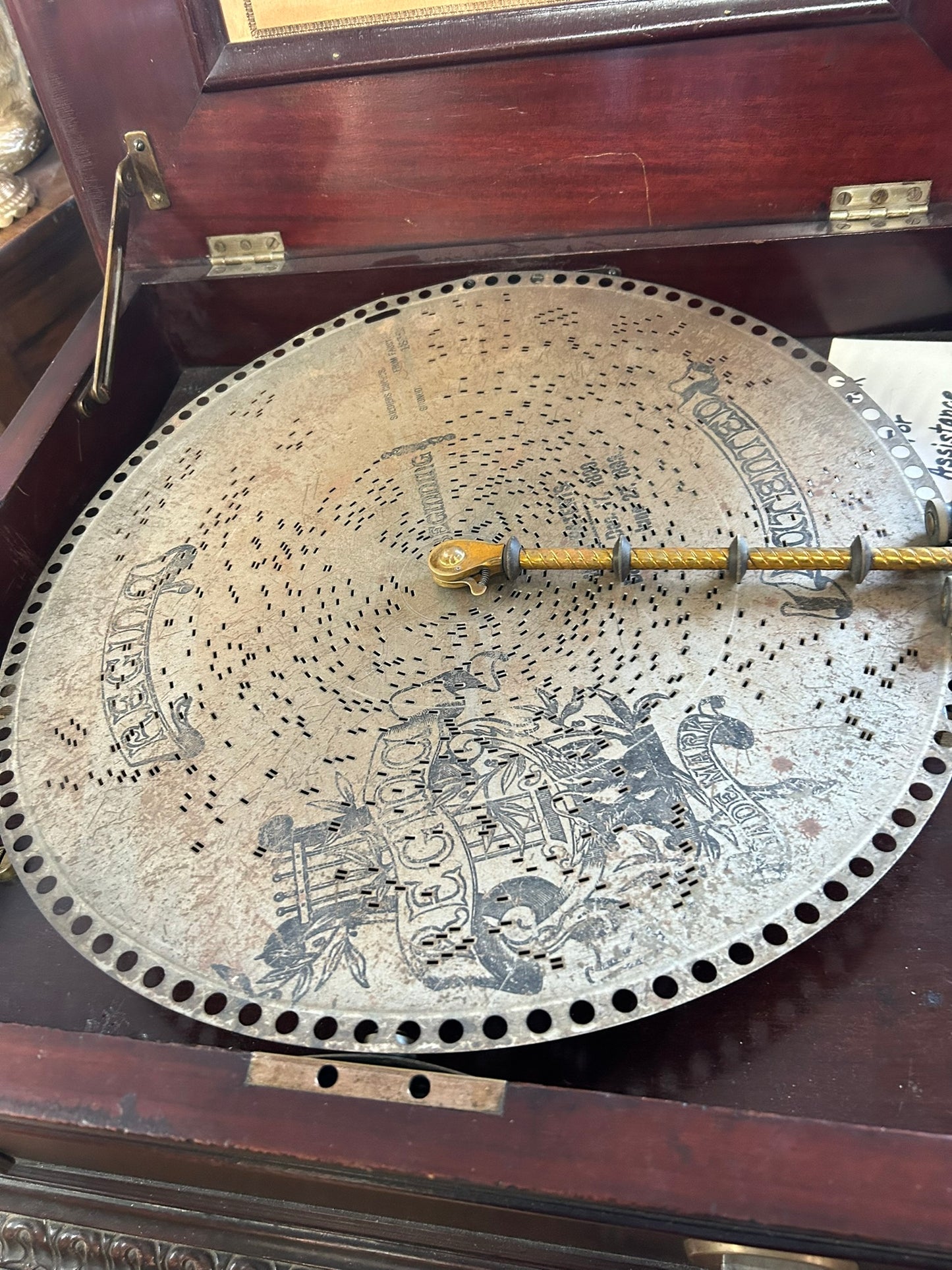REGINA COIN OPERATED DISC MUSIC BOX