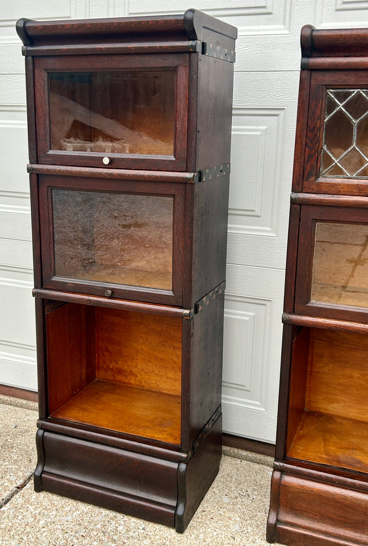 ANTIQUE RARE I/2 SIZE BARRISTER MACEY OAK STACK BOOKCASE