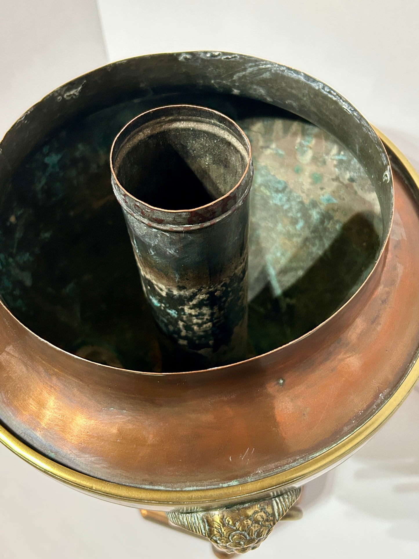 ANTIQUE COPPER EARLY BRITISH SAMOVAR HOT WATER SERVER
