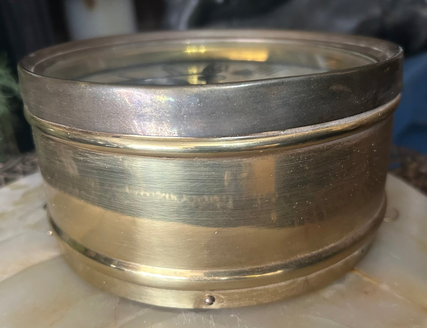 ANTIQUE SHIPS BRASS SETH THOMAS CLOCK