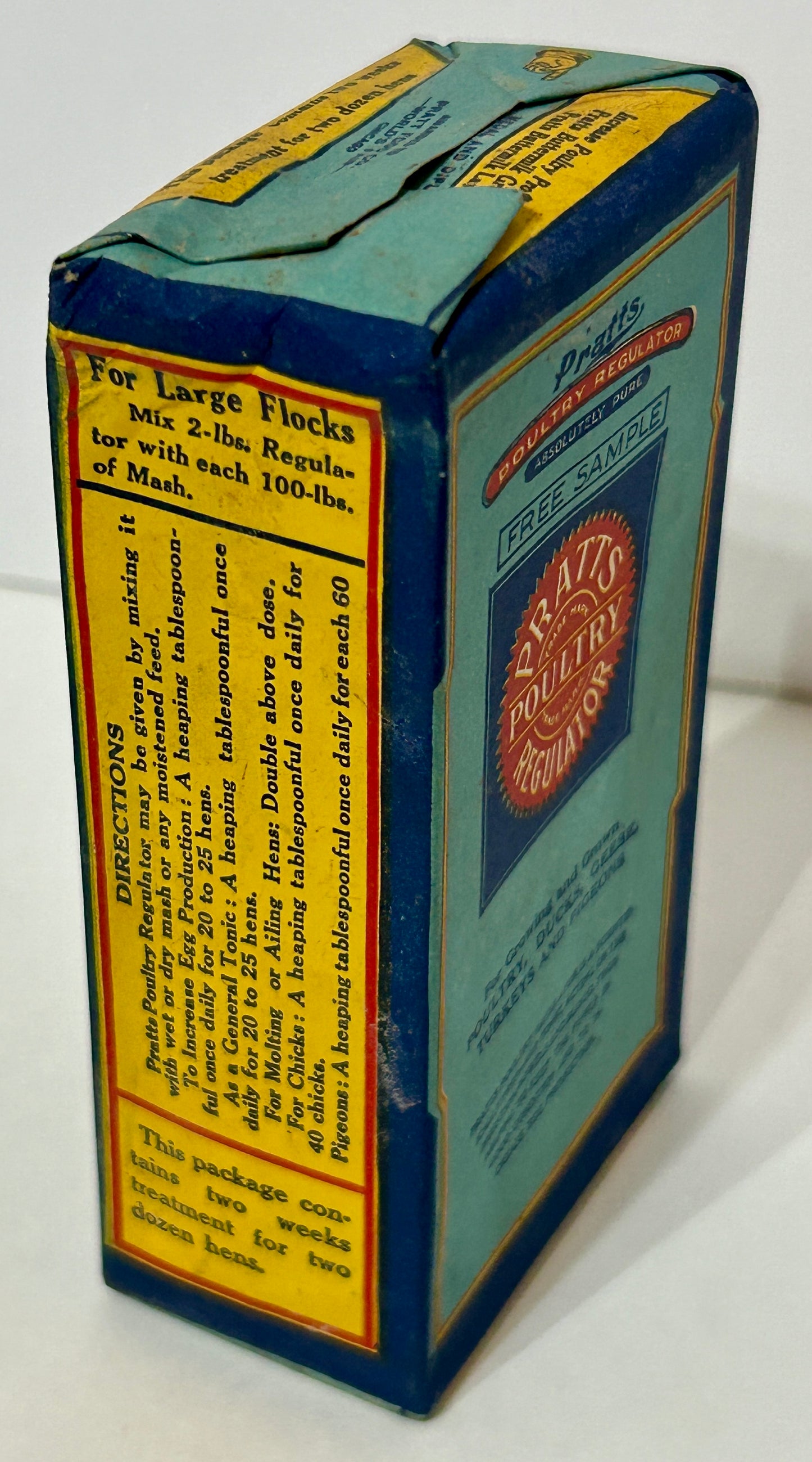 PRATTS POULTRY REGULATOR ANTIQUE FULL SAMPLE BOX